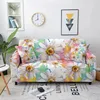 Stol täcker daisy handmålad blomma tryckt soffa täck elastisk dammsäker rynka resistent multi-person kombination universal
