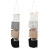 Storage Bags 2 Pcs Wall Mounted Bag Hanging Organizer Cotton Linen Baskets Organizing The Door