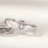 Bröllopsringar Luxury Crystal Angel Demon Par Rings for Women Men Romantic Fashion Wings Design Justerbar förlovningsring Bröllopsmycken 24329