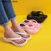 Sandalet Yaz Bayan Terlik Eva Yumuşak Kenar Ayakkabı Bahçe Ayakkabıları Tatlı Sandalet Slip Santim Olmayan Kadın Platformu Flip Q240330