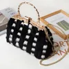 Luxury Fi Mink Fur Buckle Women Bag Real Fur Casual Women's Chain Shoulder Menger Handbag Party Evening Bags F6AF#