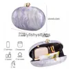 TOTEES YYW MALBLING ELLIPSES ACRYLIC INVEICTS CLUTCH BAGOFORE WOMED COTE PURSE Crossbody Handbags for Lady Andiensary Party Prom H240330