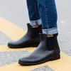Buty 2019 Męskie gumowe buty deszczowe Modne czarne buty swobodne miłośnicy botas slipon wodoodporne buty kostki mokasiny 3543 nr 178