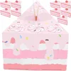 Garrafas de armazenamento 10 peças, forma triangular de bolo, festa de aniversário, caixa de presente criativa, caixas de presentes para doces, papel fofo, capa de travesseiro de noiva