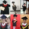 Çocuklar Graduati Kostümleri Okul Academinc üniforma erkekler Gilrs Fotoğraf Performans Giyim Anaokulu Bachelor Cuphs 63TU#