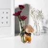 Vases Shaped Vase Flower Pot Adorable Cartoon Statue High Strength Shatterproof Container For Desktop Decoration Cute