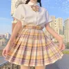 École japonaise école coréenne filles uniformes jupes plissées uniforme taille haute une ligne jupe à carreaux sexy JK uniformes femme ensemble complet U5u3 #