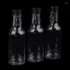 Strumenti di cottura 6 pezzi PET 50ml Mini bottiglie di vino trasparenti riutilizzabili piccole per liquori per matrimoni con coperchio a vite a prova di perdite
