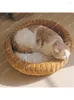 Trasportini per gatti Originali fatti a mano in vero rattan rotondo Muppet Nest Four Seasons Universal Summer Cool Oversize Bed Cage Pour Chat