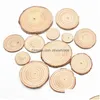 Craft Tools Craft Tools Thicken Natural Pine Round Wood Slices Unfinished Circles With Tree Bark Log Discs Diy Crafts Christmas Party Dhacs