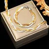 Комплект ожерелья и серег BCEFACL из нержавеющей стали 316L, 3 цвета, браслет-кроссовер для женщин, модная водонепроницаемая цепочка, ювелирные изделия, подарок, бижутерия