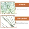 Dekorativa blommor 10 st Simulerat Green Plant Decoration Office Fake Leaves Stem Leaf Faux Artificial Wire för