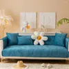 Chair Covers Spring Jacquard Sofa Cushion Solid Color Plush Banana Leaf Living Room Cover Towel Non-Slip Thickening