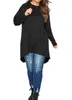 Plus Size Lg Sleeve Herbst Lässige Kapuze Tunika Tops Frauen Kordelzug Pullover Hoodie Sweatshirts Weibliche Große Größe T-Shirt 4XL F5Jx #