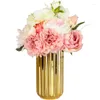Vases Nordic Gold Vase à fleurs en céramique Arrangement créatif Décoration El Home Table Bud décoratif