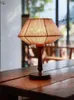 Table Lamps Japanese Wabi-sabi Retro Solid Wood Lamp Bedroom Bedside Art Decorative Desk Lights Living Room Sofas Coffe Talbe Study