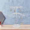 Jewelry Display Stand Flower Umbrella Jewelry Storage Pendant Earrings Necklace Organizer Rack Holder Storage Display Stand