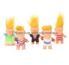 Trump Personality Doll Model Ornaments Funny Cartoon Crafts Figurine Dolls Character Models Reality Puppets Enamel doll Desktop Decor Home Office Decoration