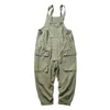 Mens Pants Safari Style Mti-Pocket Overalls Men Streetwear Work Cargo Jumpsuit Dungarees Baggy Bib Trousers Drop Delivery Apparel Clot Dhzao