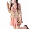 Uniforme escolar japonês para meninas doce e bonito terno de marinheiro saia LG rosa materiais de alta qualidade roupas anime COS traje a5IT #
