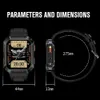 Wristwatches T8 PRO Outdoor Military Smart Watch Men Bluetooth Call Sport Smartwatch 2.01 Inch Big Screen Voice Assistant Fitness Watches 24329