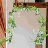 Decorative Flowers Flower Vine Plant Decor Wisteria Hanging Artificial Vines Iron Wire Garland Fake For Decoration