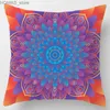 Travesseiro Nova série colorida Mandala impressa caso sala de estar sofá escritório capa de almofada estética decoração de casa Y240401