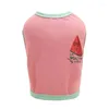 Dog Apparel Summer Clothes With Watermelon Pattern In Elastic And Breathable Fabric