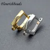 Komponenter 13x13mm Hight Quality Nickel Free Gold Plating Metal Faceted Earring Hooks Stud For Women Jewelry Making Leverantör 30st/Lot