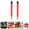 Clocks Accessories 2 Pcs Fiberglass Pen Drilling Sweeping Cleaning Brush Steel Wire Watch Nylon Clock