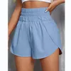 Speed Up High-rise Lined Short Waist Sports Shorts Womens Set Quick Drying Loose Running Clothes Back Zipper Pocket Fitness Yoga D4BF