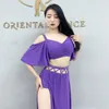 Mulher roupas traje de dança do ventre conjunto cintura alta divisão lg saia prática roupas feminino adulto dança desempenho h3w4 #