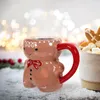 Wine Glasses Ceramic Coffee Cup Gingerbread Man Shape Mug Christmas Household