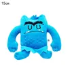 6pcsset kawaii ملون Monster Plush Doll Children Monster Color Plushie لعبة محشوة للأطفال هدايا عيد ميلاد 240328