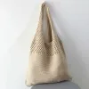 designerskie dzianinowe torebki żeńskie dużej pojemności plecak damski letnia torba plażowa duże torebki swobodne puste torby na ramię h0qd#