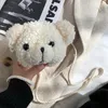 Axelväskor bär nyhet Slingväska casual flickor plysch mångsidig fluffig crossbody enkel för reseshopping