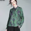 2023 chinese style traitial hanfu blouse autumn spring jacquard traditial qipao lady lg sleeve chegsam hanfu blouse z16F#