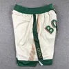 MENS'''BOSTON'''CELTICS'''' Authentic Shorts basketball rétro Mesh brodé de sport décontracté shorts d'équipe de gym