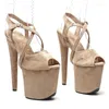 Tanzschuhe Damen Mode 20 cm/8 Zoll Wildleder Obermaterial Plattform Sexy High Heels Sandalen Pole 244