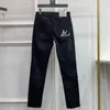Men's Jeans designer black jeans Spring/Summer Elegant European High end Fashion Brand Heavy Craft Washed Goods Elastic Slim Fit Small Leg 28-40 MQF1