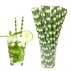 Disposable Cups Straws Bamboo Paper Happy Birthday Wedding Decorative Event Party Favor