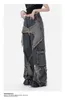 Jeans de mujer Estilo gótico Y2K Retro Agujeros rotos Mujer Diseño irregular Sentido Cintura alta Pantalones de arrastre finos de piernas anchas 30343