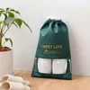 Storage Bags 3pcs Shoes Drawstring Bag Dustproof Waterproof Non-woven Fabric Packing Travel Portable Clothes Classified Organizer Pocket