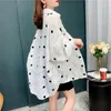 Women's Jackets 2024 Women Summer Sun Protection Clothing Thin Female Breathable Casual Hooded Ladies Polka Dot Loose Coats S46