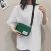 Axelväskor unisex Fanny Crossbody Women's Bag Trend 2024 Solid Color Leisure Square Pack Harajuku Korean Style Purse Phone