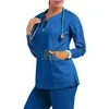 autumn and winter elastic quick drying operating room work nurse uniforms lg sleeved hand wing clothes A7td#