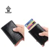 Heiße Brieftasche Männer Rfid ID Kreditkarte Halter Männer Automatische Mini PU Leder Karteninhaber Busin Minimalistischen Brieftaschen Krokodil Muster c1ji #