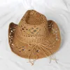 Szerokie brzegowe czapki odporne na wiadro dżinsowe Słońce duże rubinowe słomki unisex lato chapeu sombrero hombre h240330