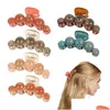 Zaciski Długość 10 cm duże okrągłe włosy Kobiety Pięć koło Cross Cross Clips Clips Stopy Plastikowe spinki do włosów Lady Ponytail Scrunchie Dhgarden Dhyok