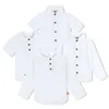 Linen Cotton White Shirts 2024 Boys Girls Summer T-Shirts Toddler Comfortable Tops Tee Children Clothing Kids Button Blouse 240326
